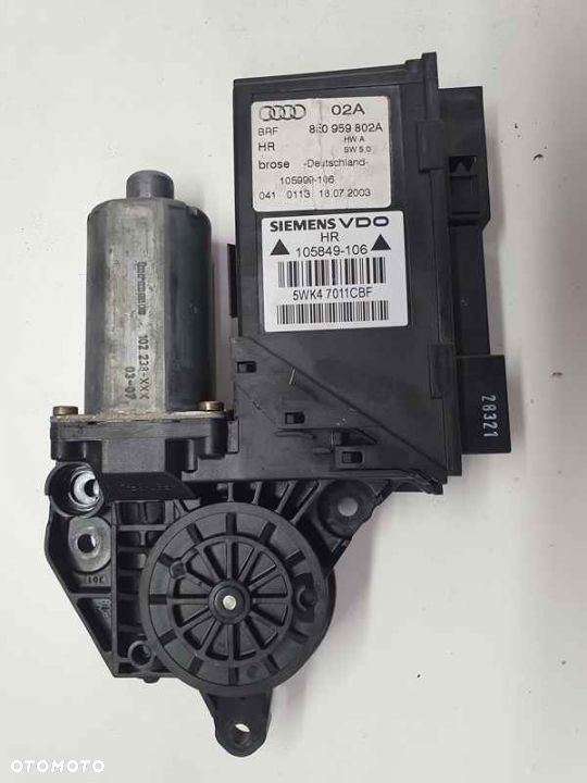 Silniczek Szyby Silnik Modul Podnoszenia Szyb Tyl Tylny AUDI A4 B6 B7 - 10