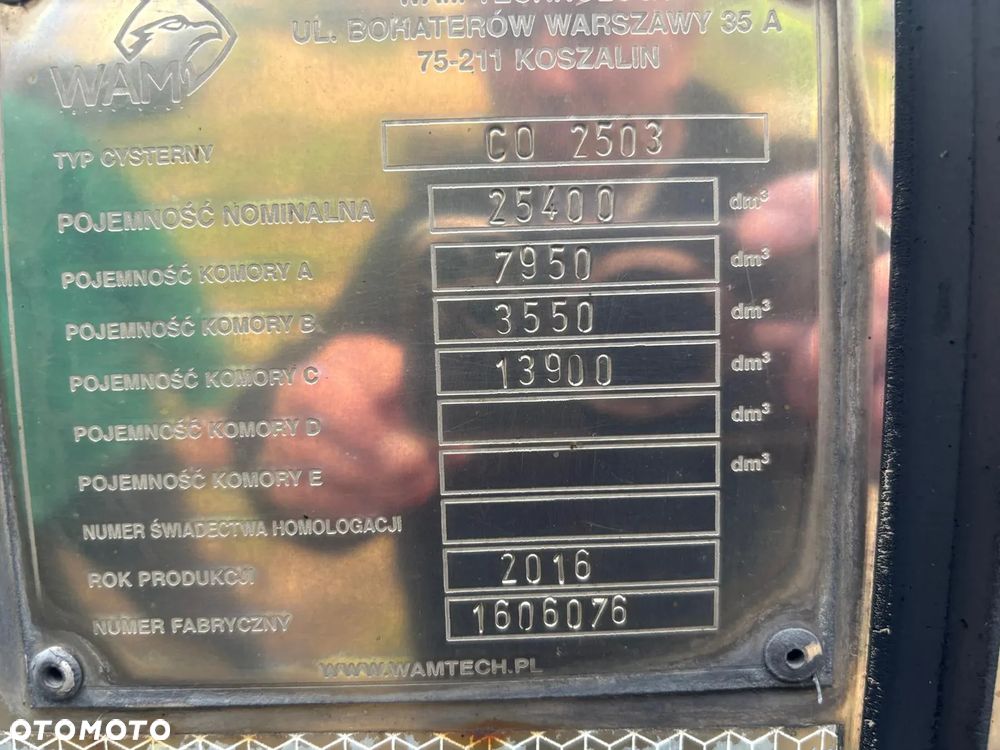 Inny Pro-Wam * Cysterna * 25,500L *  Do Mleka * Spożywka * 3 Komory - 6