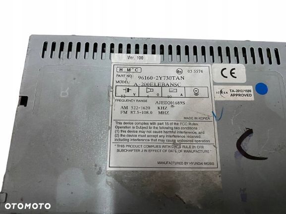 Hyundai IX35 TUCSON Radio 96160-2Y730TAN - 2