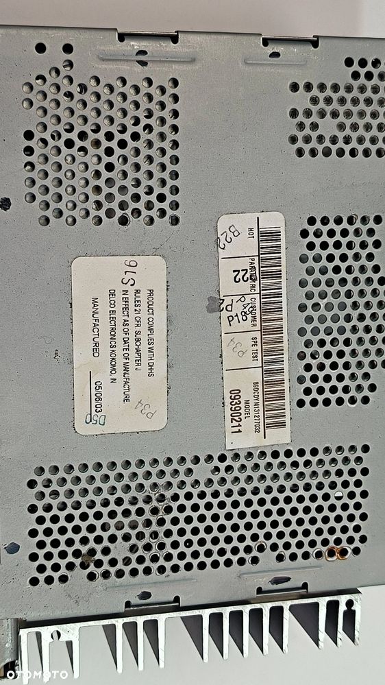 Radio panel 09390211 DELCO Chevrolet Corvette C5 Coupe 2003r. Z06 Benzyna 5,7 B - 3