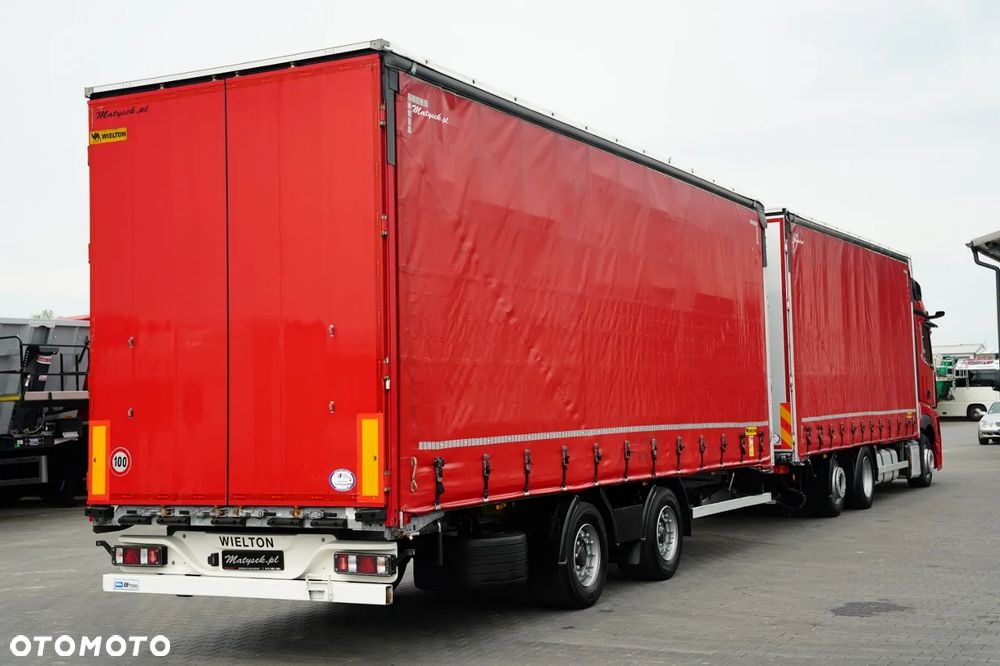 Mercedes-Benz ACTROS 2545 / ZESTAW TANDEM 120 M3 / PRZEJAZDOWY / 6x2 / OŚ PODNOSZONA / BIG SPACE / WIELTON / 2021 - 3
