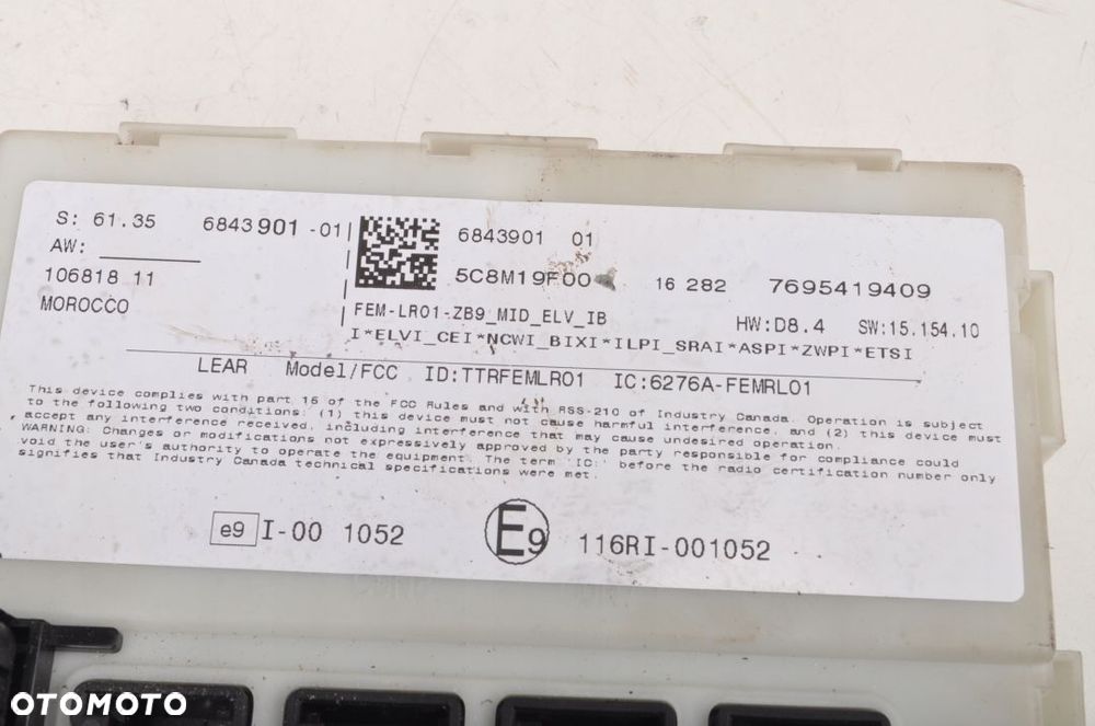 BMW F20 SKRZYNKA MODUŁ BSI 6843901 - 3