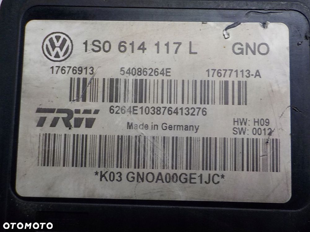 VW UP! MII SKODA CITYGO POMPA ABS 1S0614117L TRW - 8