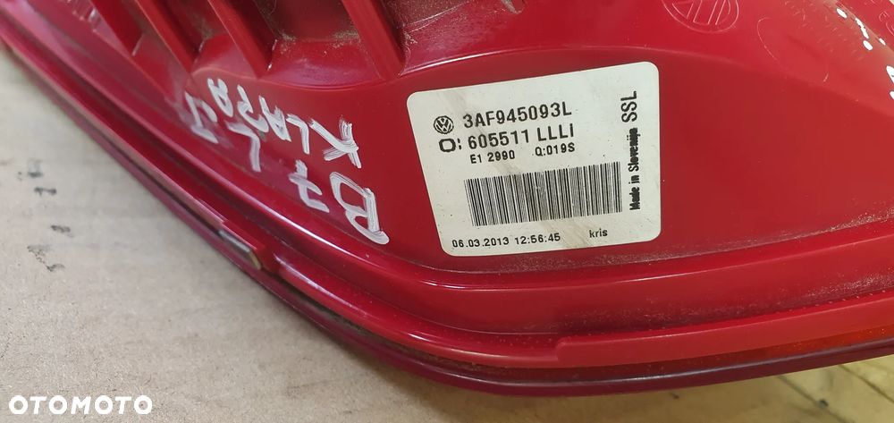 Lampa lewy tył tylna lewa w klapę VW Passat B7 Kombi 3AF945093L - 6