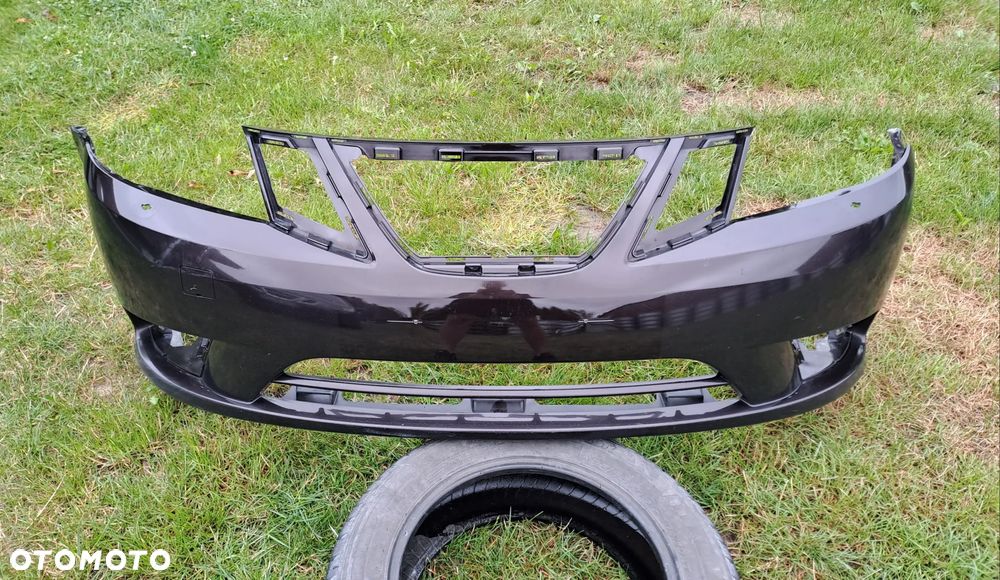 SAAB 9-3 II LIFT 07-12 ZDERZAK PRZÓD PRZEDNI SPRYSKI 289 ESPRESSO BLACK 12769741 - 1