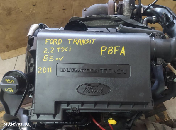 Motor Ford Transit 2.2TDCI 85cv P8FA  caixa 5 velocidades 6C1R 7002 AB