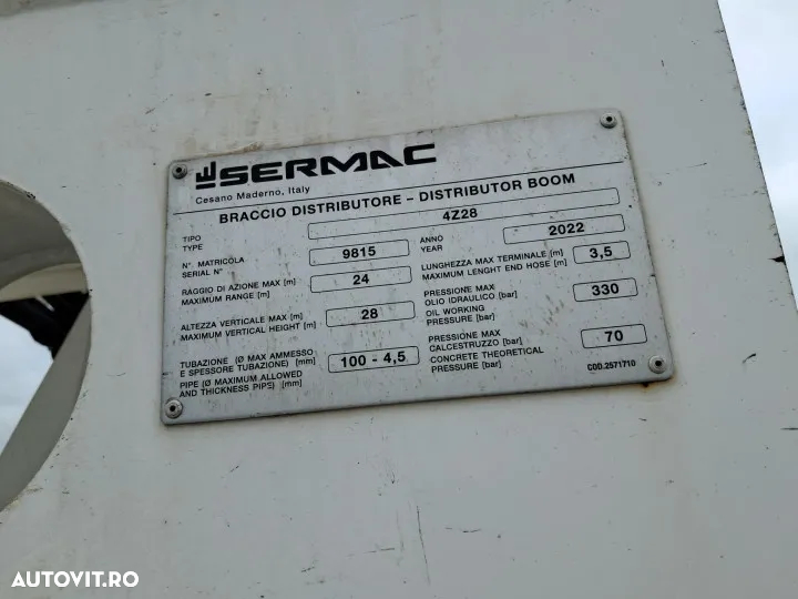 Volvo fmx 420 8x4 cu pompa turnare 4z28 si mixer beton sermac euro 6 automat - 25
