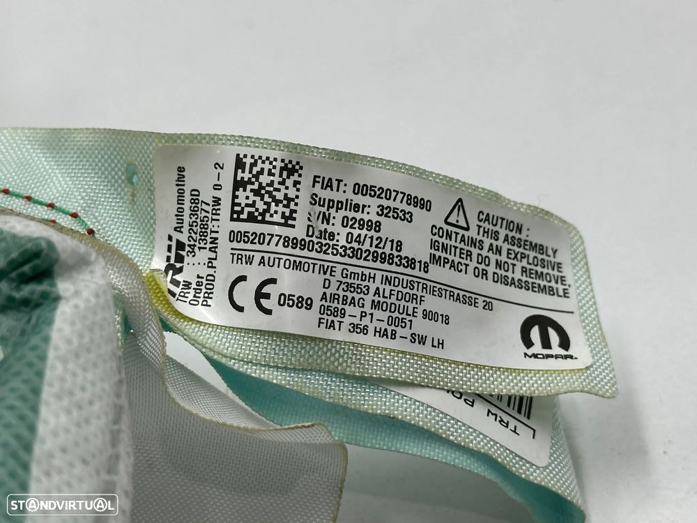 Airbag Cortina Direito / Esquerdo - Fiat Tipo (2019) - 6