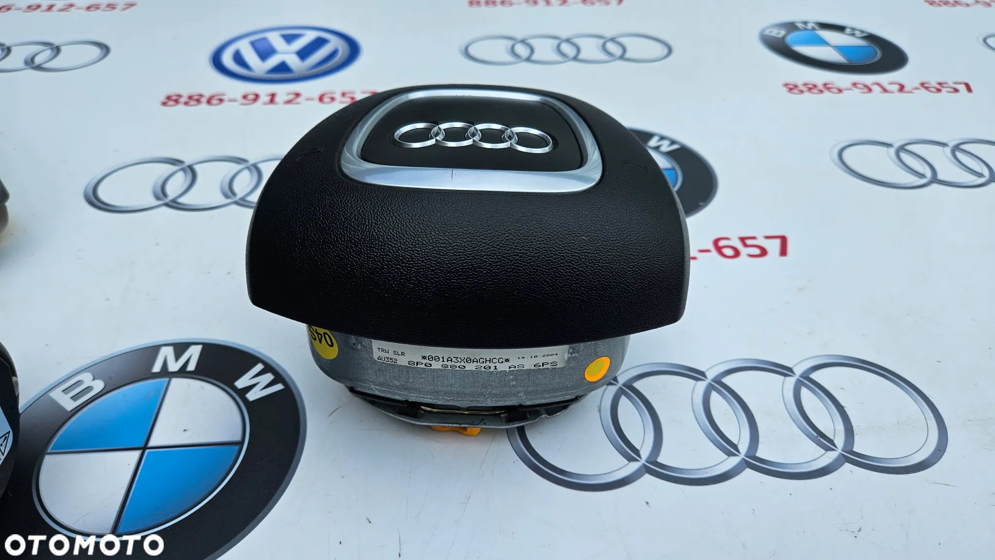 Audi A3 8P 5D Sportback 2005 rok Poduszka kierowcy 4 RAMIENNA pasażera Pasy bezpieczeństwa Airbag 8P0880201AS 8P4857705B 8P4857706C 8P0880202 - 13