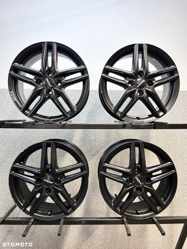 4 FELGI ALU. FIAT 500 16'' 6,5J ET35 RONAL: 65R6654.02 , KBA: 53055 - 1