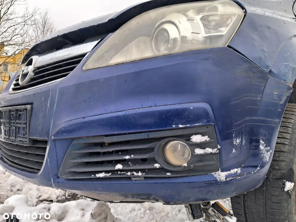 Przód kompletny Opel Zafira B kolor niebieski Z21B maska zderzak pas przedni atrapa grill chłodnica lampa lewa prawa xenon wzmocnienie czołowe obudowa KOMPLET - 8