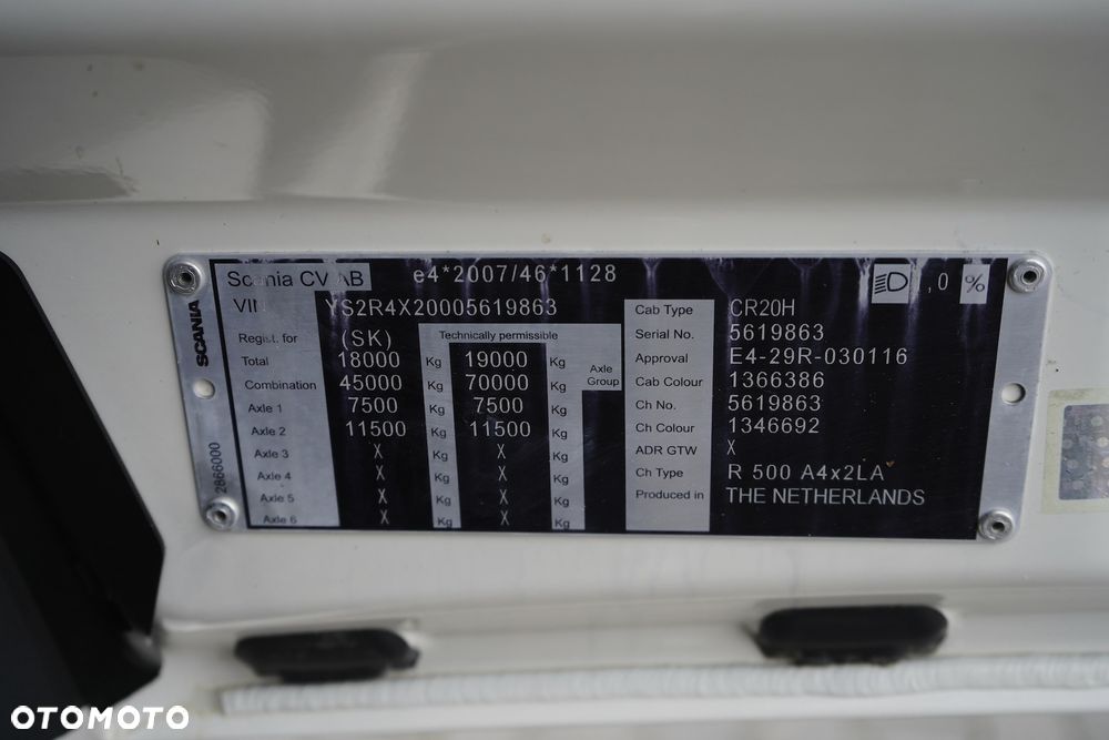 Scania R 500 / EURO 6 / ACC / RETARDER / HYDRAULIKA / I - COOL - 11