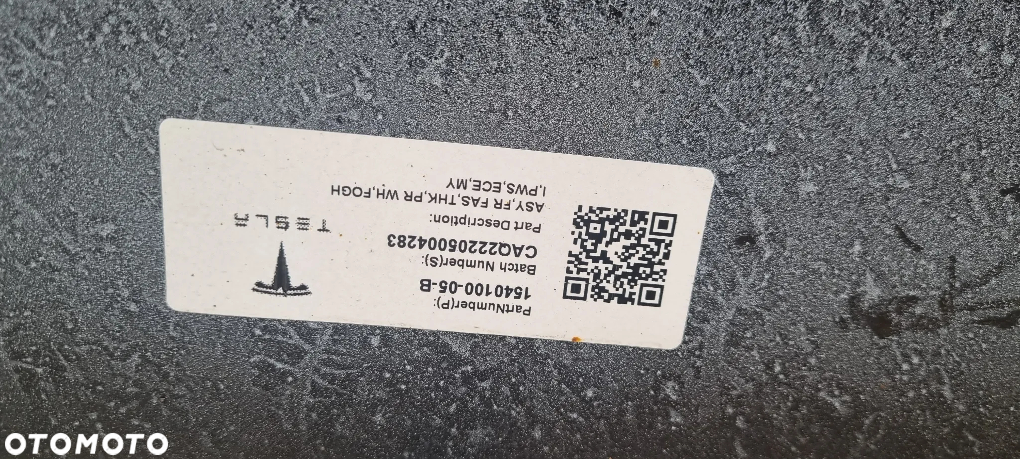 TESLA Y 2020- zderzak przód oryginał ME404 - 13