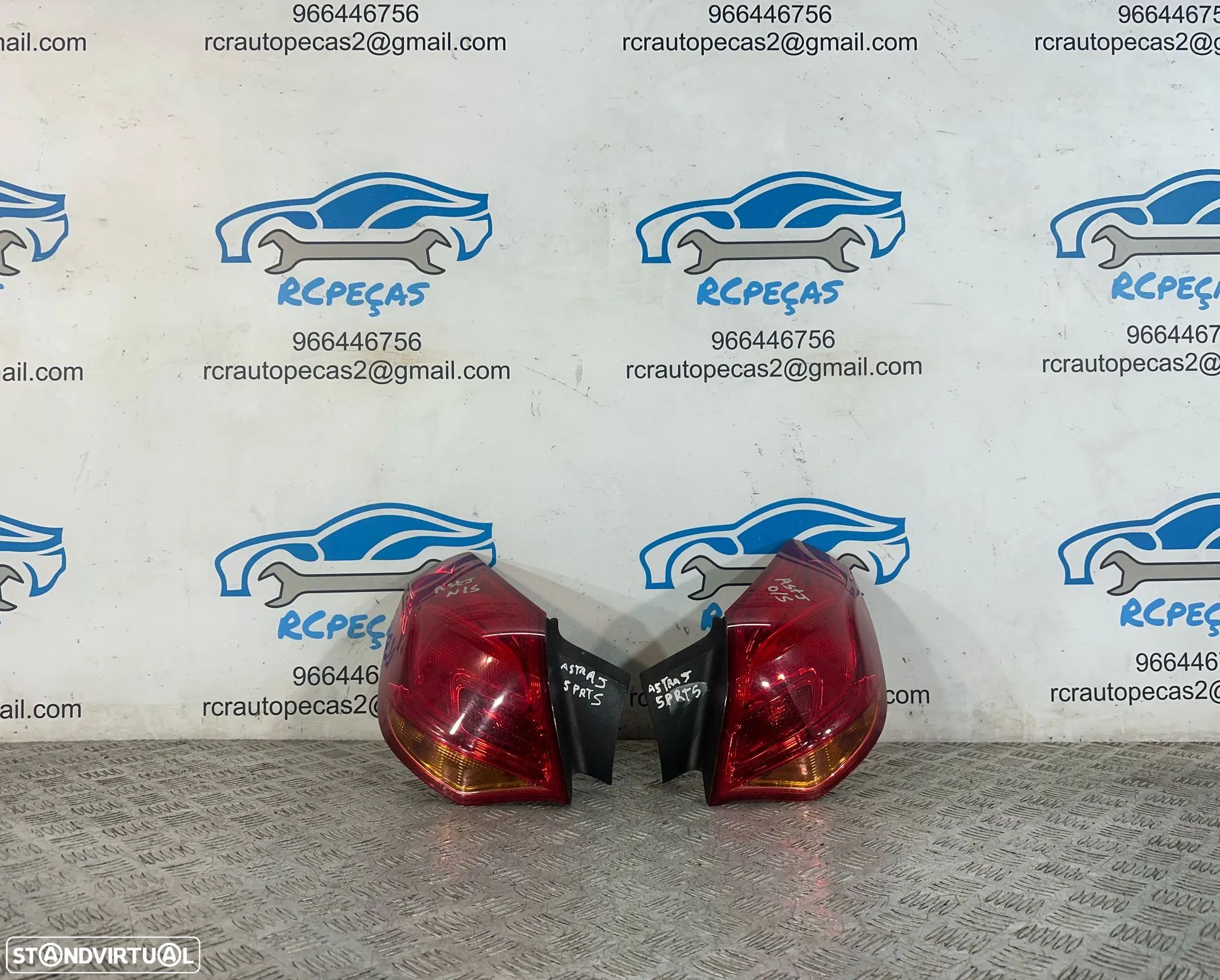 .Conjunto Farolins Led Tras Traseiro Direito Esquerdo Original GM Opel Astra J 13306460 13306459 2009 - 2015 - 1