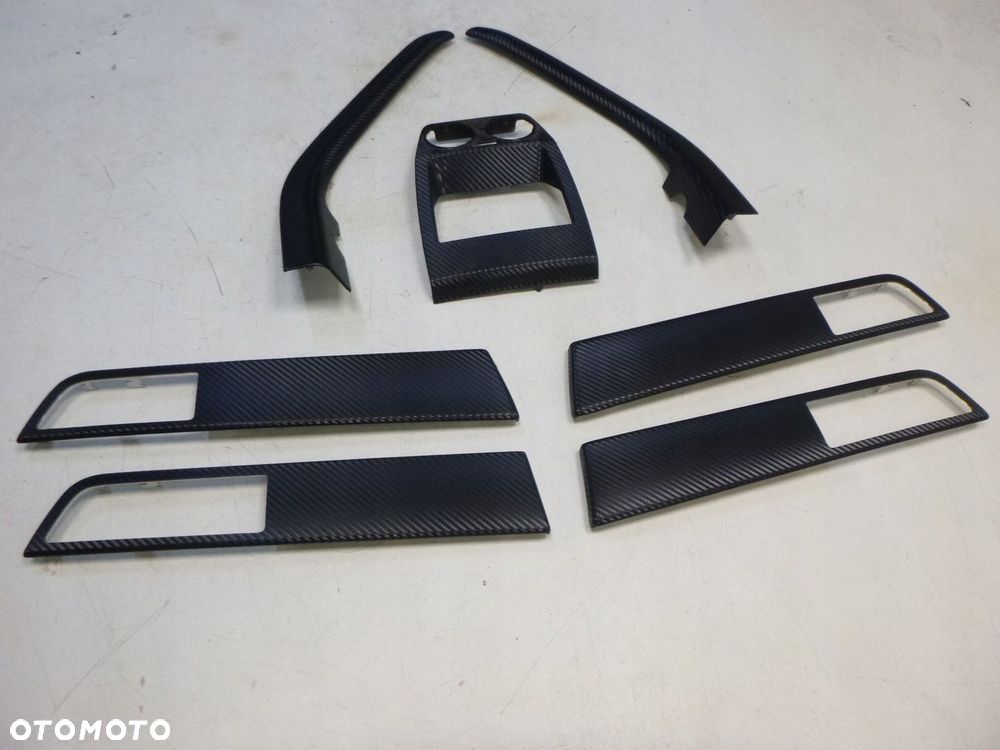 RANGE ROVER SPORT L320 LIFT LISTWA LISTWY DRZWI TUNELU ŚRODKOWEGO BOCZNE LEWA PRAWA KOMPLET CARBON / CZARBY POŁYSK ORYGINAŁ - 6