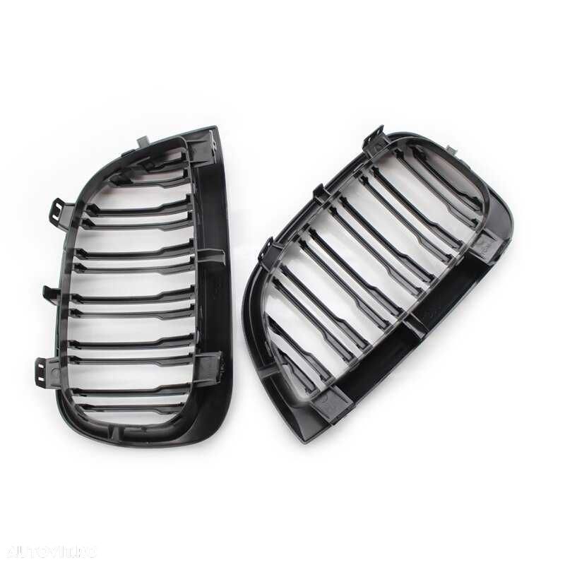 Negru Lucios Grile Nari Duble M BMW Seria 1 E81 E87 E88 2004-07 M pack - 7