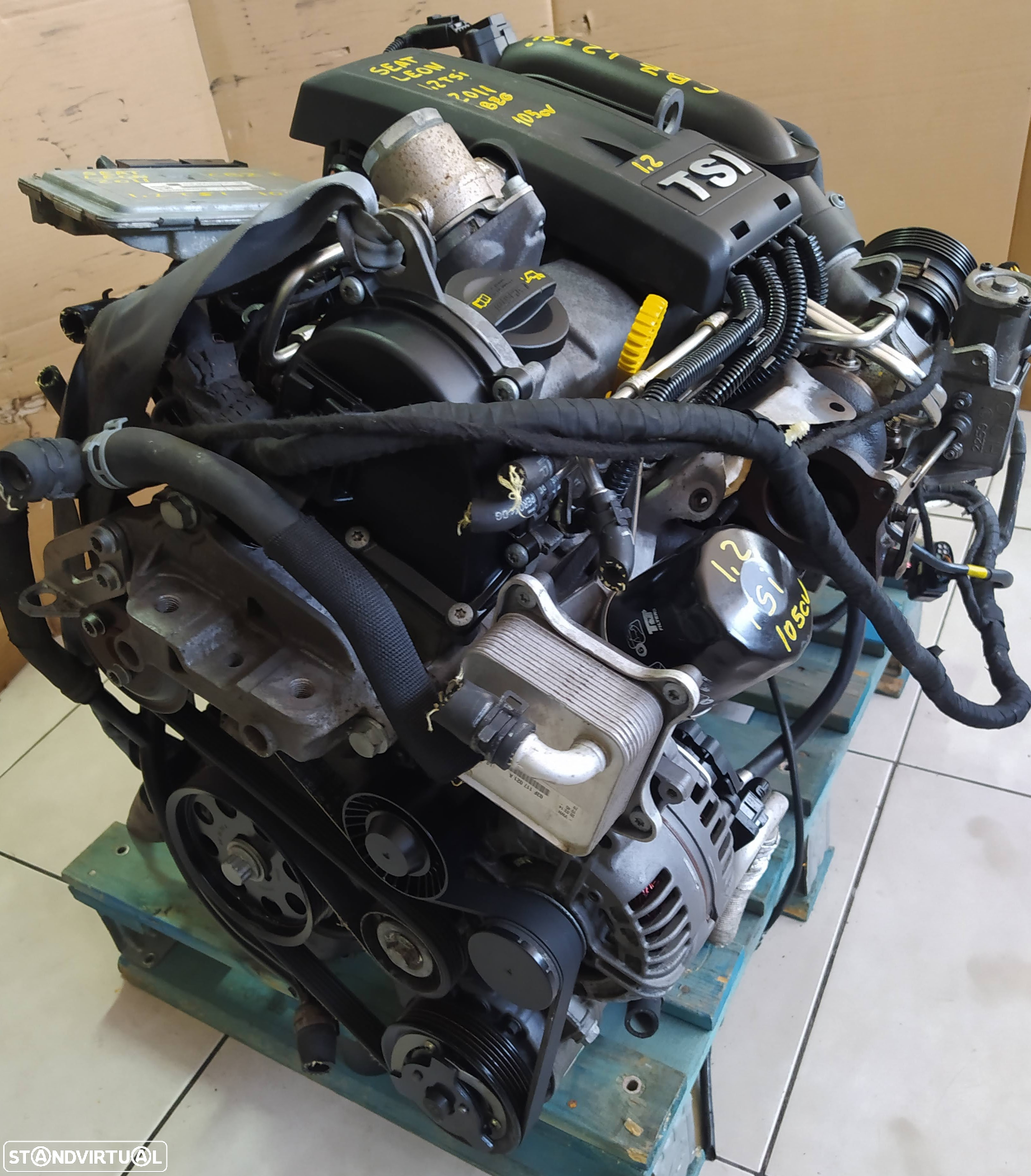 Motor seat leon 1.2TSI 105cv CBZ gasolina caixa 6 velocidades LNY - 3