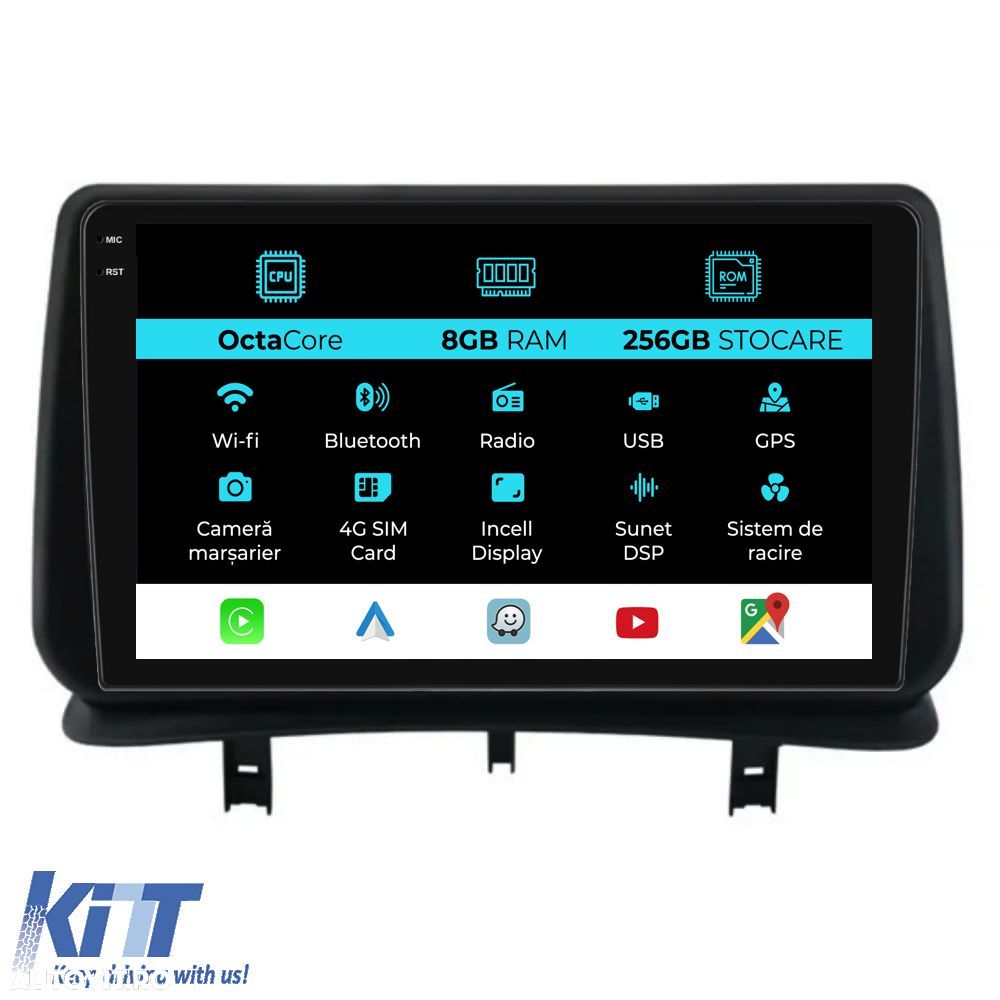 Navigatie Android Dedicata Renault Clio 3 (2005-2014), 9Inch, 8Gb Ram, - 1