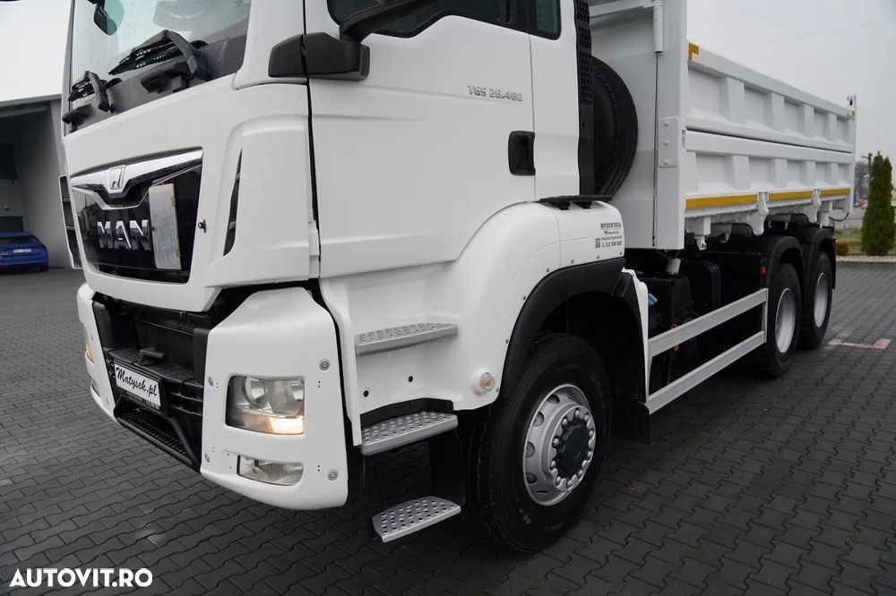 MAN TGS 26.480 / 6X6 / BASCUNĂ 3 LATE / BASCUNĂ HIDRODOXICĂ / MANUALĂ / BORDMATIC - 15
