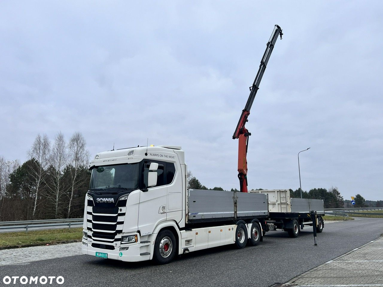 Scania s730 zestaw z przyczepa 2017/18 v8 palfinger dźwig z hds 6x2/4 - 21