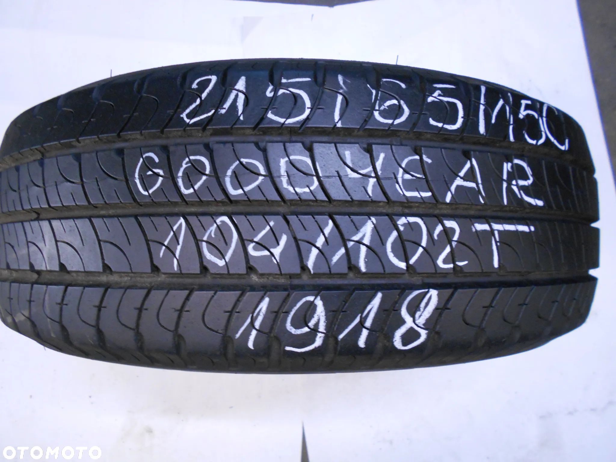 OPONA POJEDYNKA 215/65R15C GOODYEAR MARATHON CARGO DOT 1918 10MM - 1