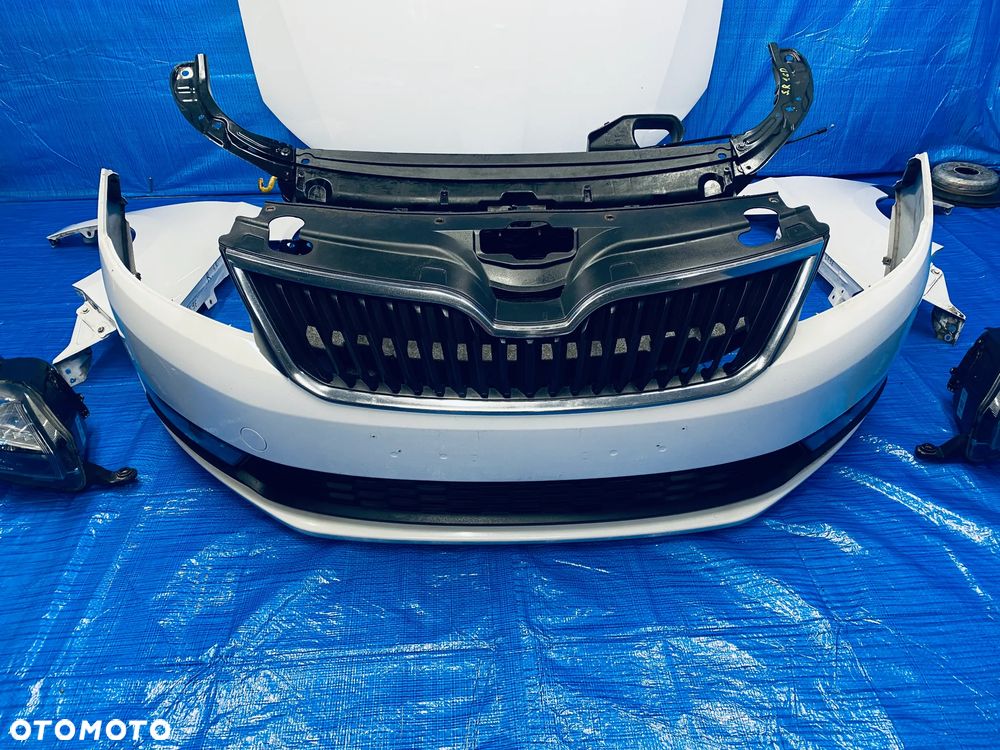 PRZÓD KOMPLETNY SKODA RAPID LIFT 1.6TDI 115KM CXM  LF9E  MASKA ZDERZAK BŁOTNIKI LAMPY PAS PRZEDNI CHŁODNICE KOMPLET LAKIER LF9E ORYGINAŁ EUROPA - 4