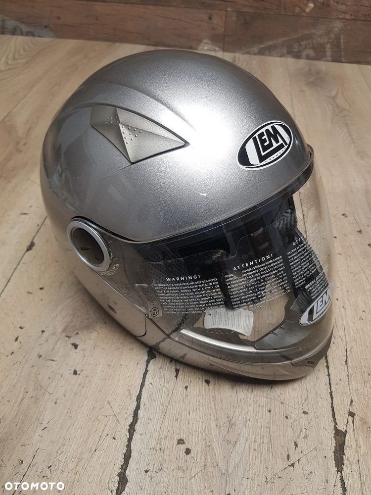 Kask motocyklowy LEM z odpinaną szczęką rozmiar S 55-56 - 9