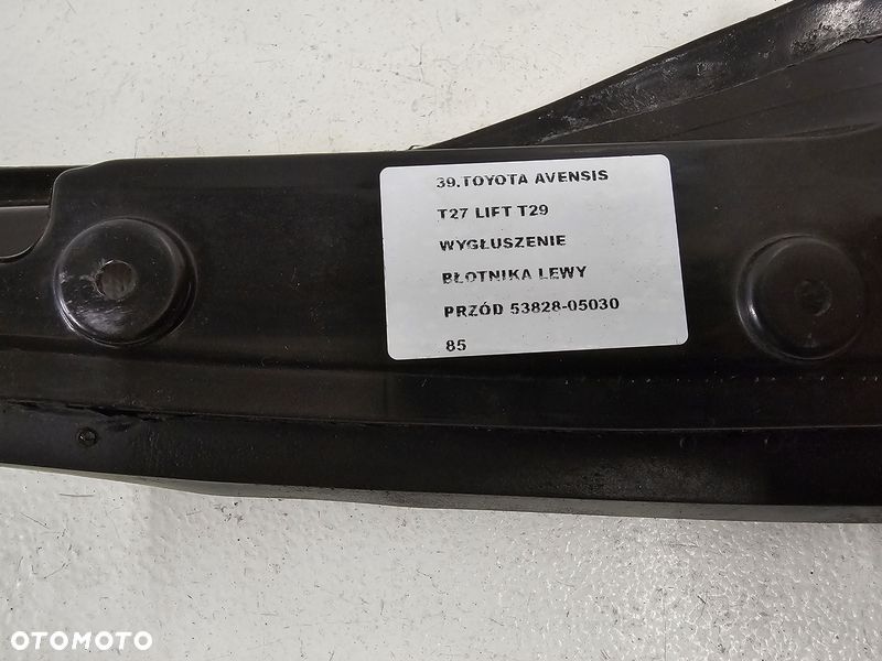 toyota avensis t27 lift t29 wygłuszenie błotnika lewy przód 53828-05030 - 4