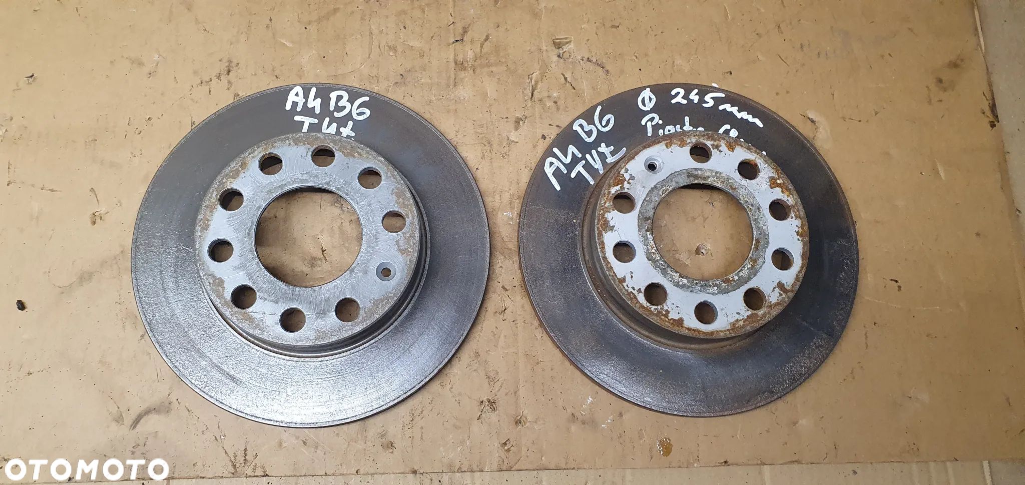 Tarcze hamulcowe tył tylne Audi A4 B6 245mm - 1