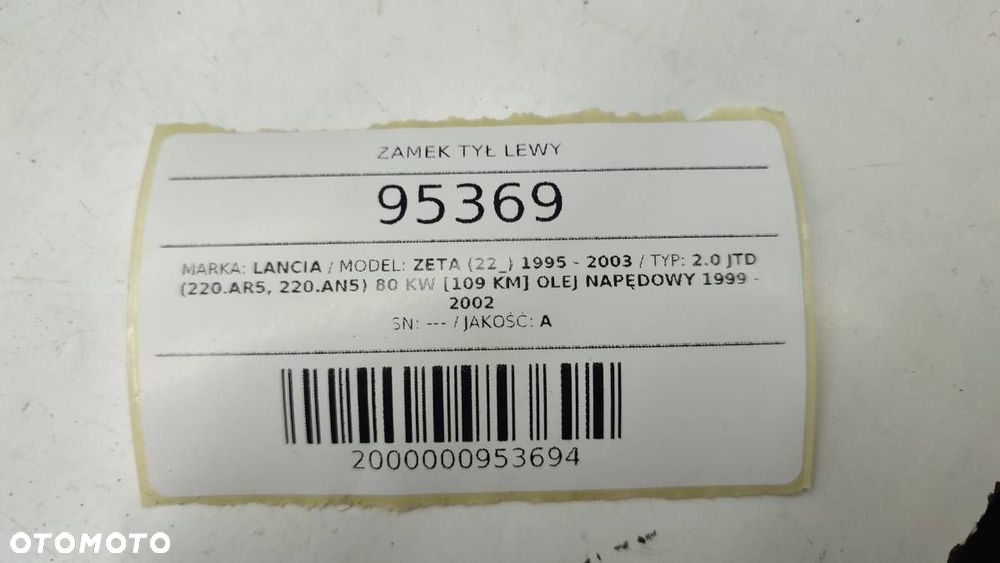 ZAMEK DRZWI TYŁ LEWY LANCIA ZETA 2000 EUROPA 2 PIN - 4