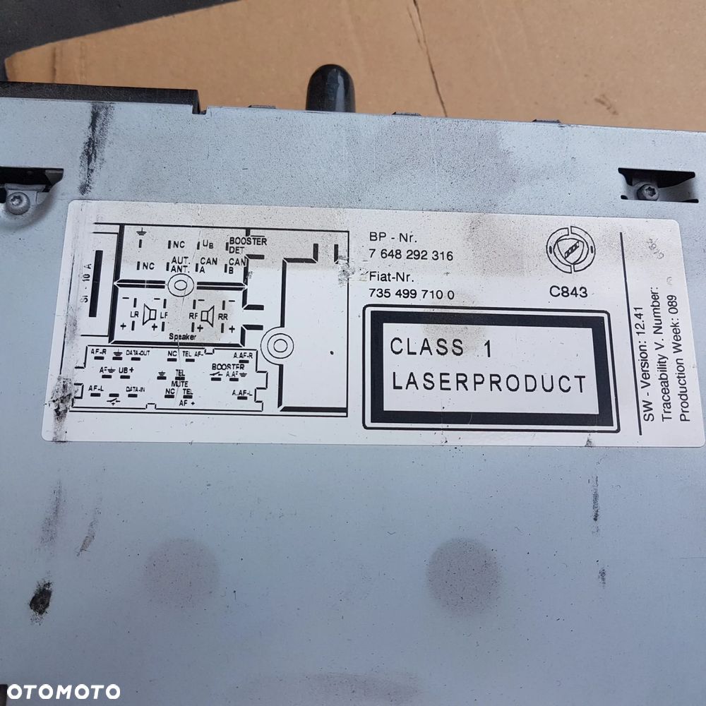 radio cd mp3 fiat 500 07- blaupunkt gmbh  fiat 312 sb05 - 7