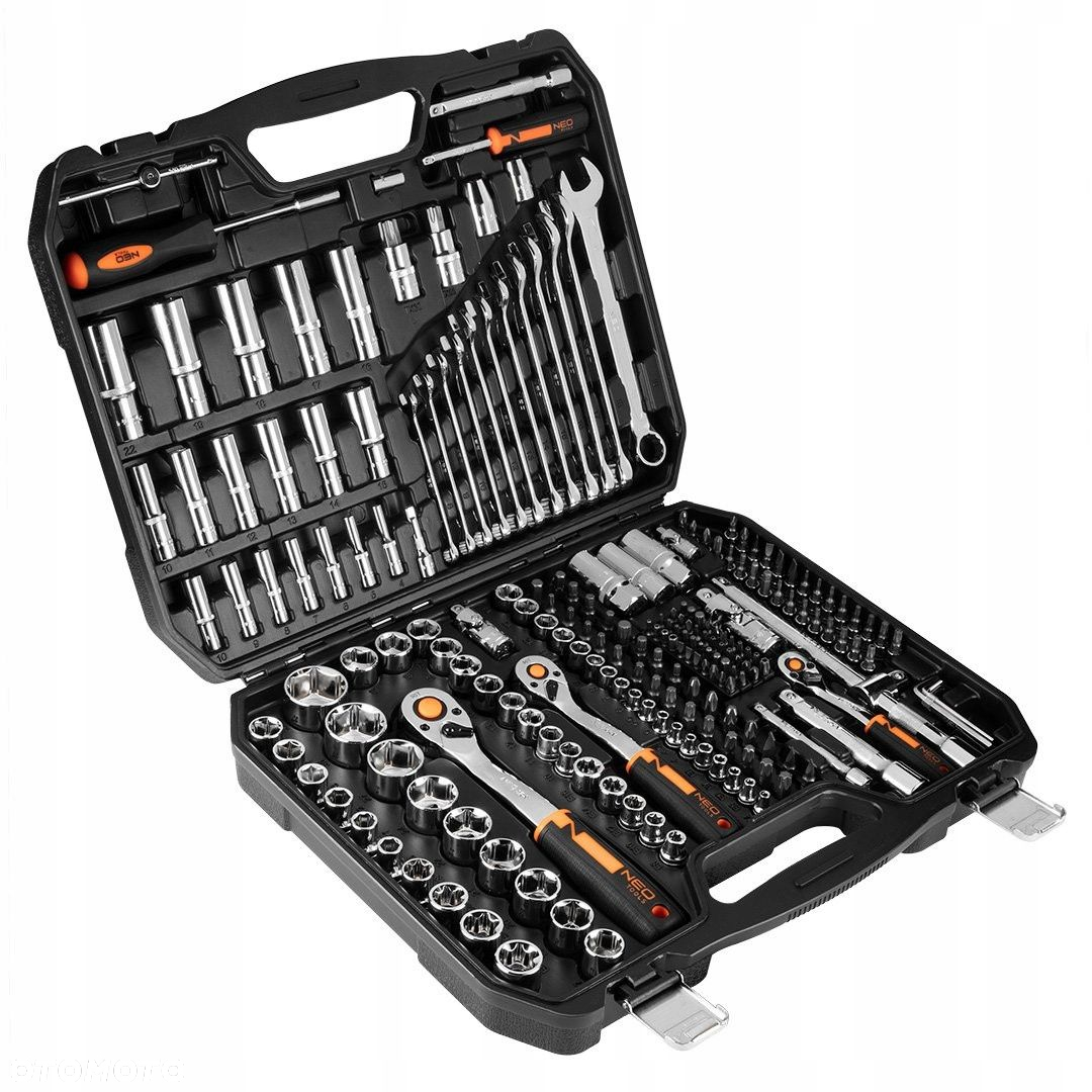NEO ZESTAW KLUCZY NASADOWYCH 219EL 1/2" 1/4" 3/8 TORX BITY 6-22mm PŁ-OCZ - 4