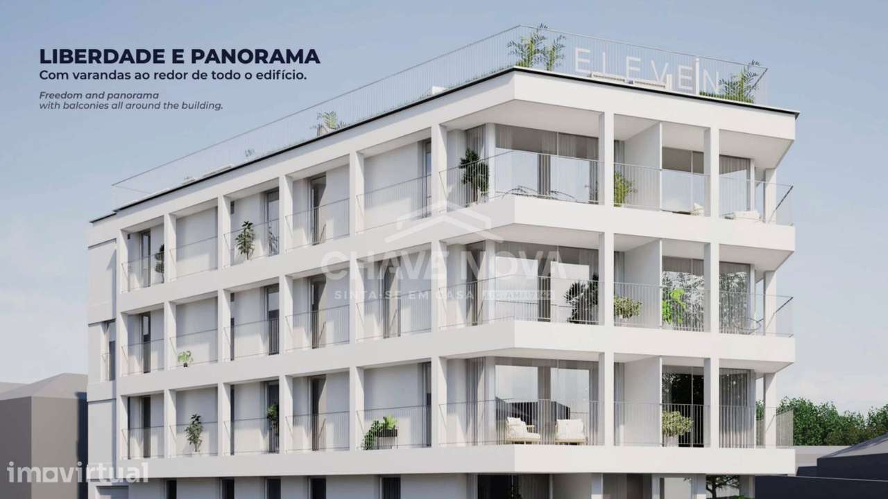 T1 Novo c/ Lugar de Garagem no Empreendimento Eleven em Matosinhos - Grande imagem: 2/13