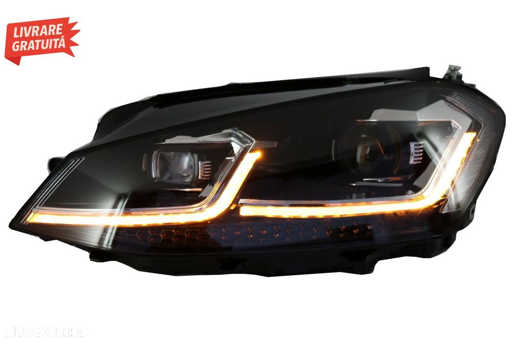 Faruri LED VW Golf 7 VII (2012-2017) Facelift G7.5 R Line Look cu Semnal Dinamic- livrare gratuita - 10