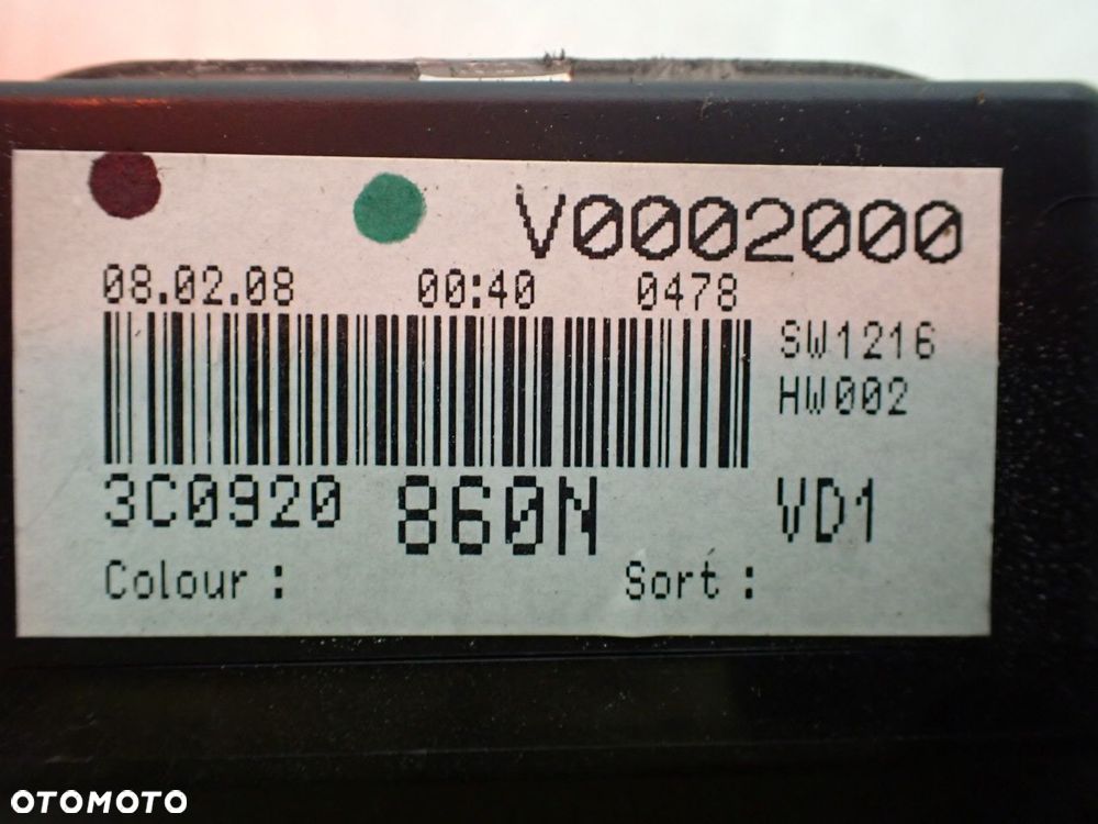 LICZNIK VOLKSWAGEN PASSAT B6 3C0920860N - 8