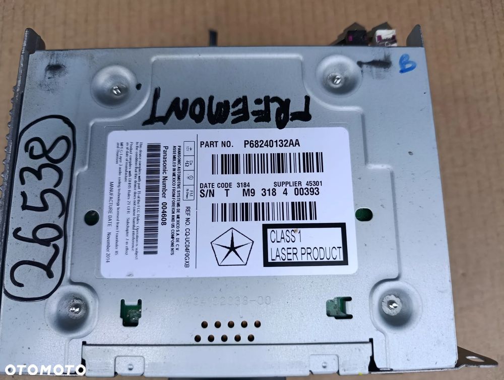 FIAT FREEMONT RADIO RADIOODTWARZACZ 68240132AA - 3