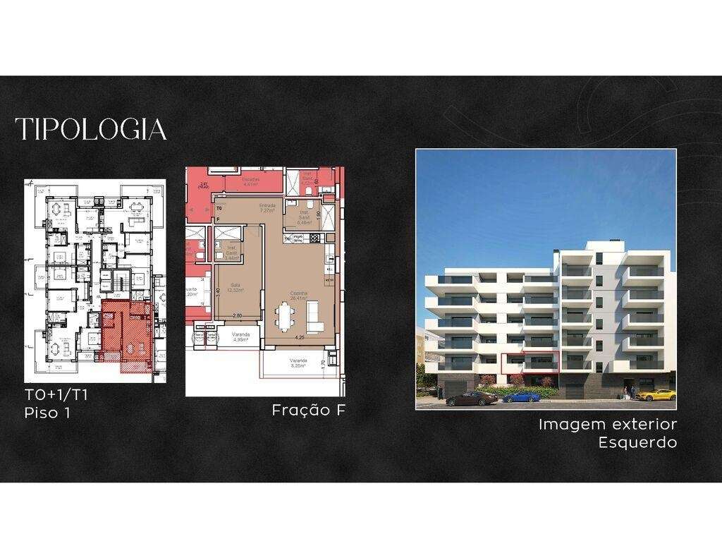 Apartamento T1 em Armação de Pêra de 80,00 m2