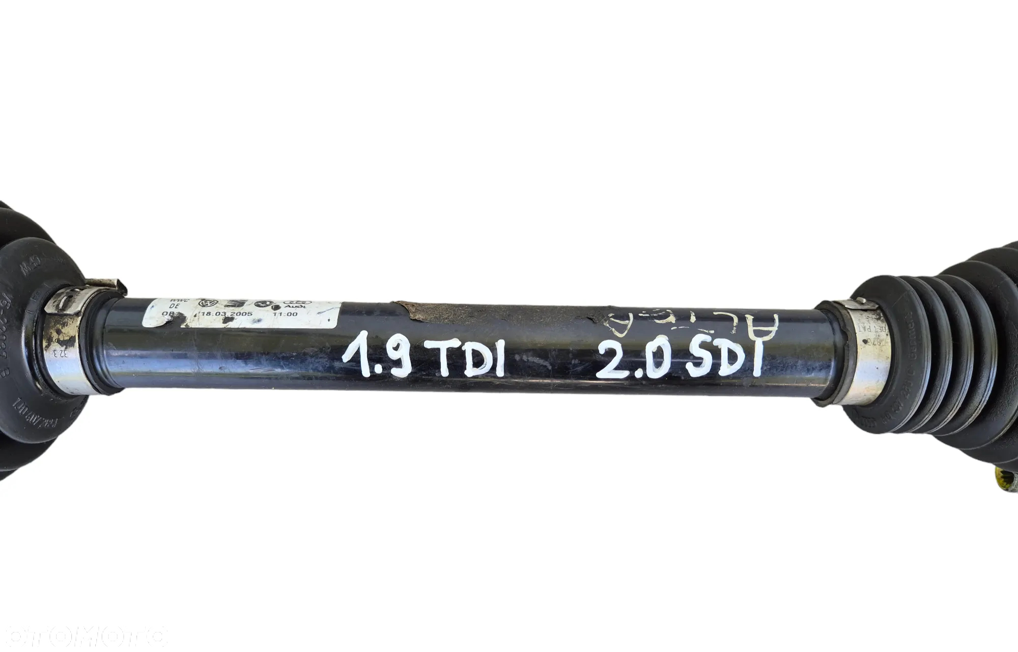 PÓŁOŚ PRZÓD LEWA KRÓTKA 1.9 TDI SEAT ALTEA | TOLEDO III | LEON II | OCTAVIA II | AUDI A3 8P | VW GOLF V 1K0407271AT - 3