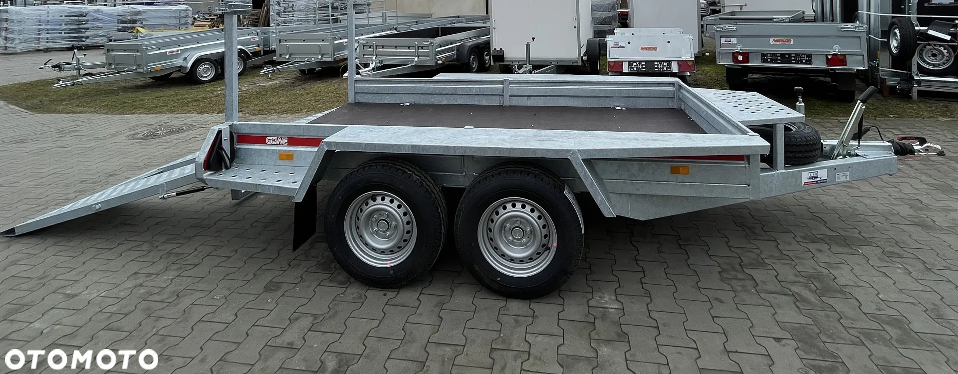 GEWE Przyczepa do przewozu minikoparki GEWE typ P3500 299x148 cm DMC: 2700 kg - 6