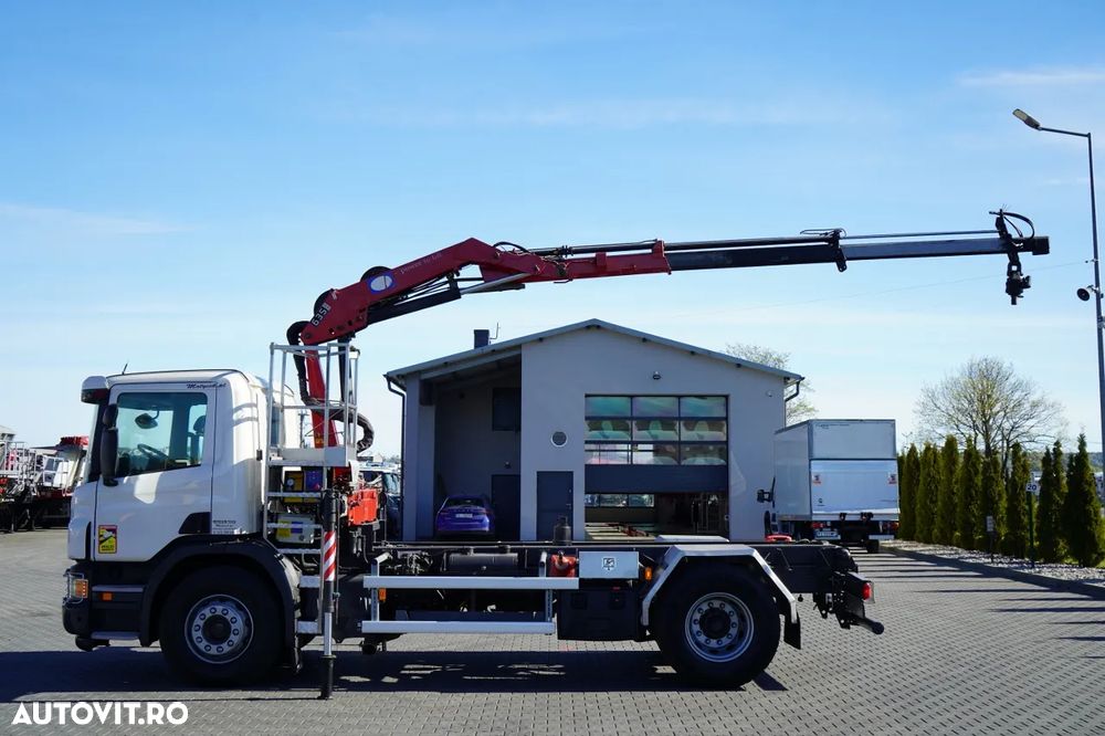 Scania P 250 / 4X2 / CILINDRU BASCULABIL / + HDS HMF 635 K2 / EXTENSIE MAXIMĂ 7 M / RADIOCOMANDĂ / ROTARE / EURO 6 - 4