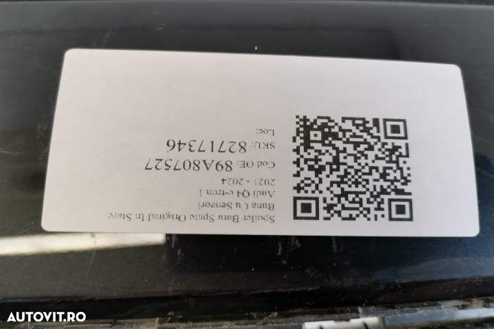 Spoiler Bara Spate Original In Stare Buna Cu Senzori Audi  Q4 e-tron - 7