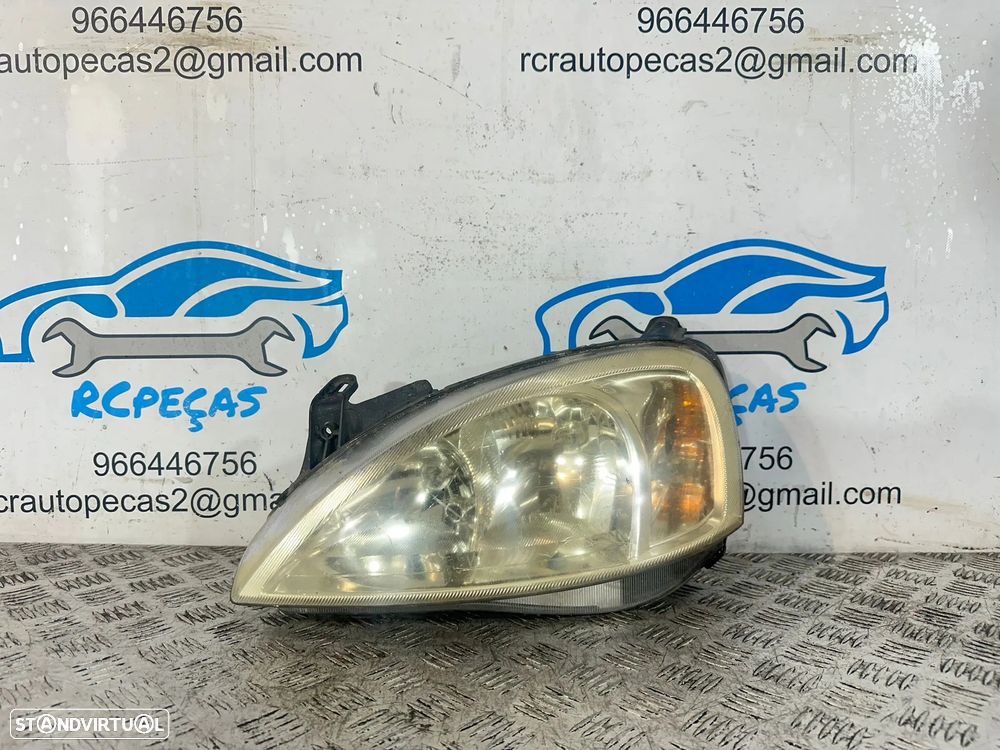 .Conjunto Oticas Farois Frente Frontal Esquerdo Direito Origina GM Opel Corsa Combo 13195926 13195925 2000 - 2011 - 12