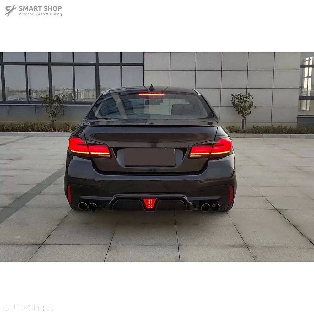 Stopuri LED BMW Seria 5 F10 (2011-2017) Rosu Negru cu Semnal Dinamic L - 7
