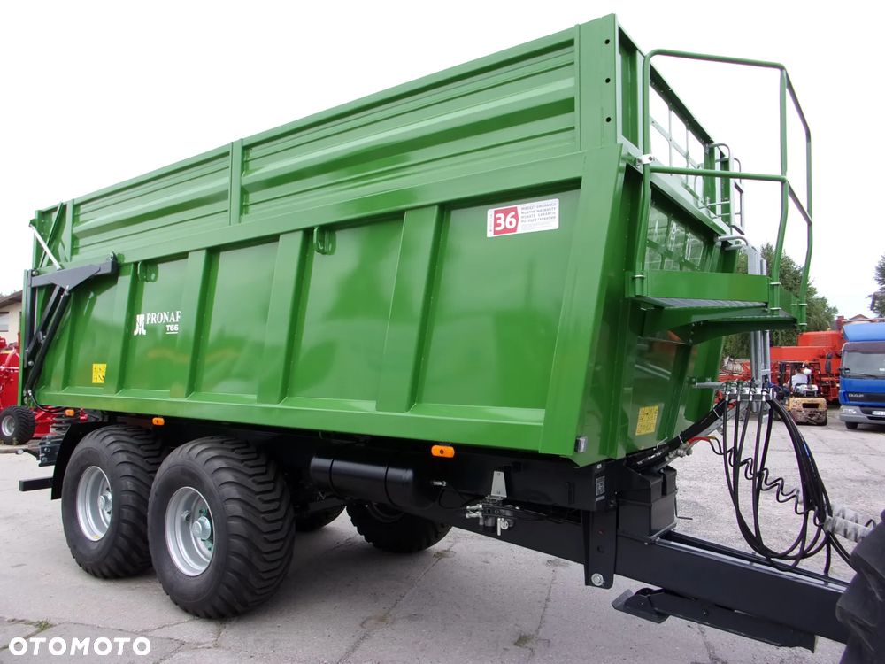 Pronar Przyczepa skorupowa T669 /T-700 XL tandem 14 ton, nadstawy, plandeka, oś skrętna - 6