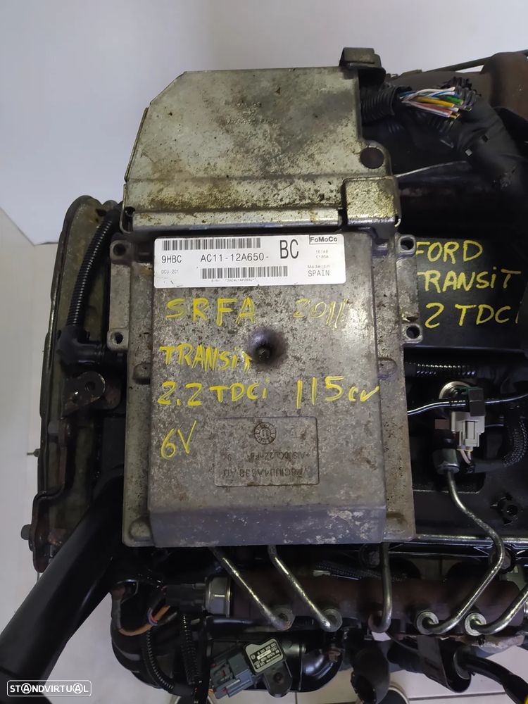 Motor Ford Transit 2.2 TDCI 115cv SRFA - caixa 6 velocidades 8C1R-7002-DG - centralina AC11-12A650-BC - 13