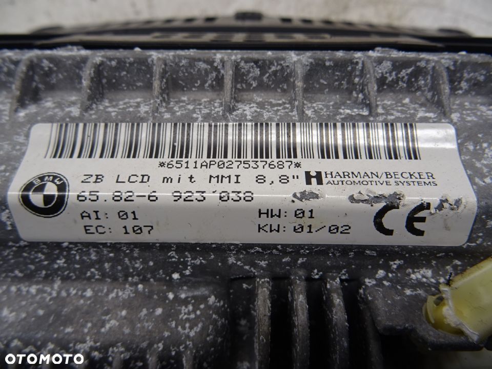 BMW E65 SEDAN EKRAN WYŚWIETLACZ NAWIGACJI 6923038 - 4