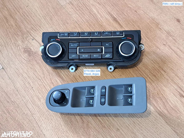 Panou comanda climatronic Buton reglaj oglinzi exterioare Butoane gemuri electrice fata spate Seat Alhambra Ibitza  VW Sharan 7N VW Passat B6 B7 Tiguan Golf 5 6 Touareg Touran