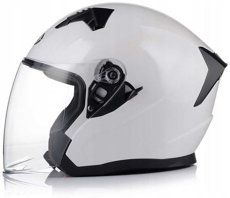 NOWY Otwarty KASK Motocyklowy BIAŁY Skuter Chopper ECER 22.06 BLENDA L - 6