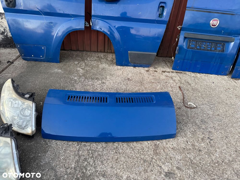 Fiat ducato 3 06-14 drzwi niebieskie niebieski niskie prawe lewe przednie przód drzwi niskie lusterko zawiasy drzwi tylnich skrzydła drzwi tylne prawe lewe tył niskie drzwi przesuwne  maska niebieska lampa przednia prawa lewa - 7