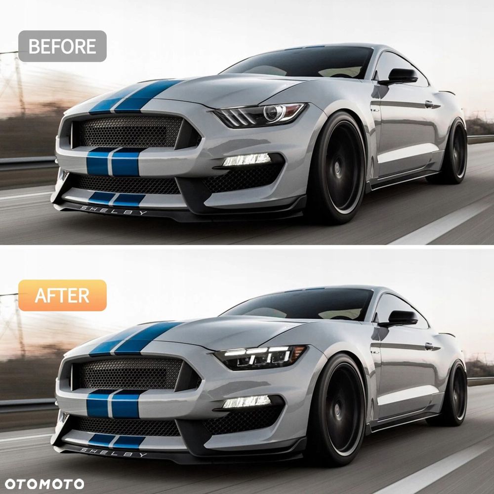 reflektor lampa kpl vland full led neon tuning ford mustang vi 6 2015-2018 - 14